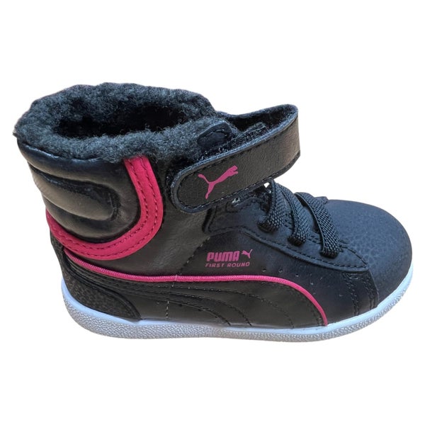 .Puma Toddler First Round Fur - BLACK/PINK - (355180.02) - XT - R1L10 Carousel 3