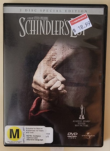 Schindler's list 1993 film 2 disc special edition Carousel 1