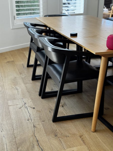 Bauhaus oak Dining Table and 8 Chairs Carousel 4