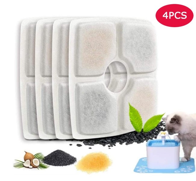 Pet Water Fountain Square Filters 4 Pack Carousel 1