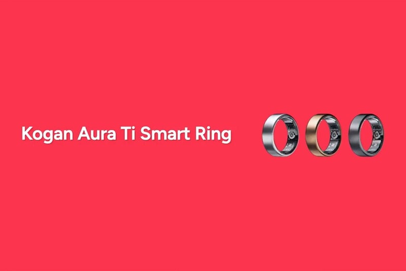 Kogan Aura Ti Smart Ring (Titanium, Silver, Size 7) Carousel 2
