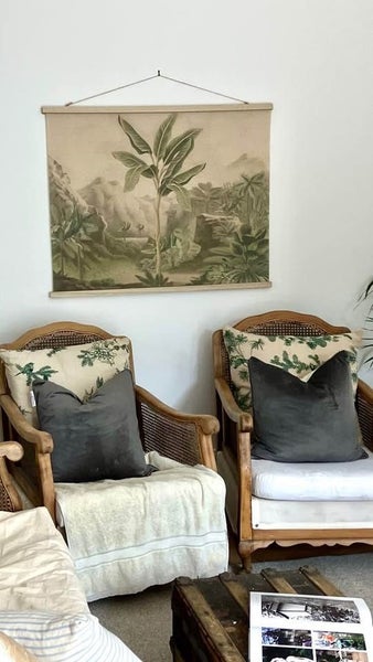 Printed Fabric Wall Hanging Palms Carousel 1