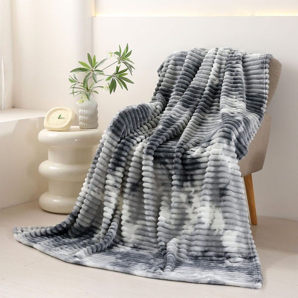 Black Throw Blanket Queen Size for Couch - Super Soft Cozy Blankets for Women Carousel 1