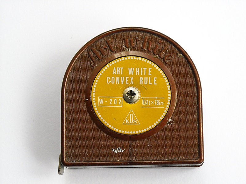 Old Art White Convex Rule Tape Measure. Japan. Carousel 1