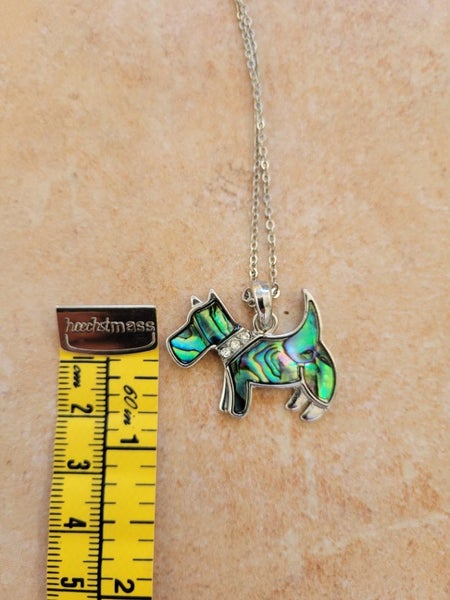 Super Cute Paua Scottie Dog Pendant And Chain Carousel 6
