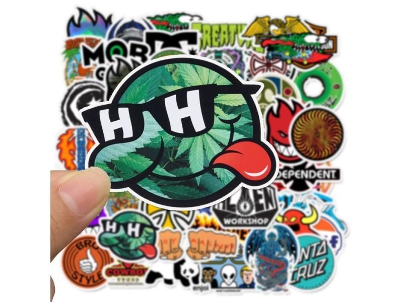 50 PCS Skateboard Logo Waterproof Stickers For Luggage Etc. Carousel 4