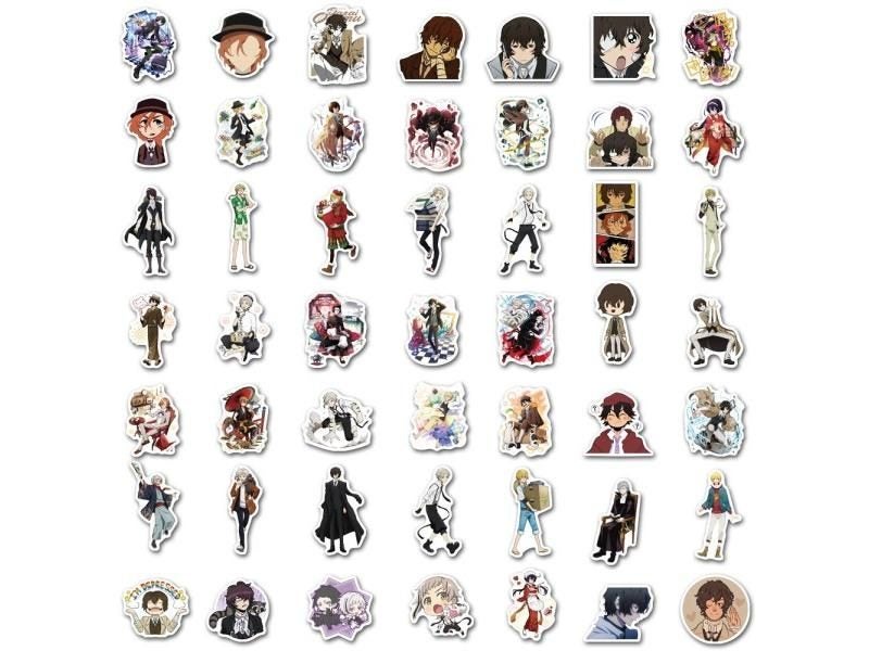 10/20/50/100Pcs Anime Stickers Bungou Stray Dogs Graffiti DIY Vinyl Decals For Carousel 4