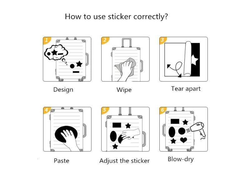 New 500PCS One Piece Moving Diffuse Sticker Envelope Sealing Paper Carousel 5