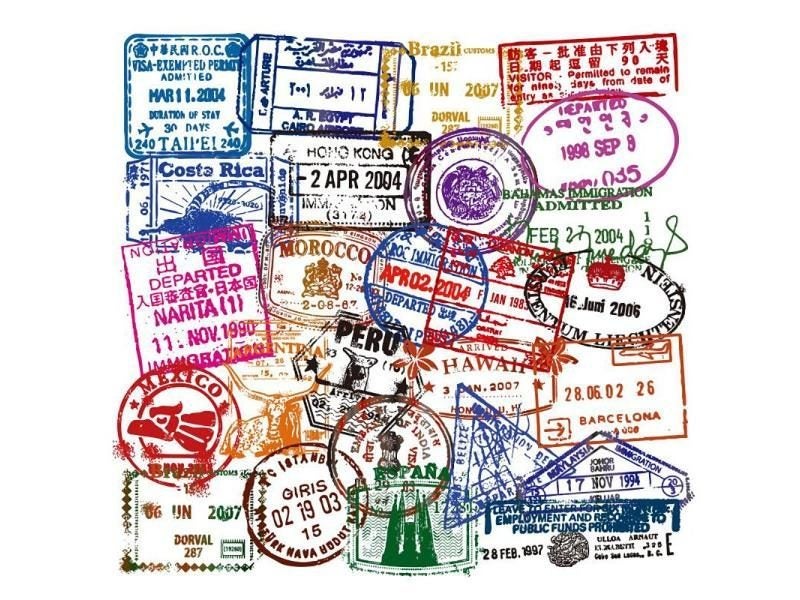 10/30/50PCS Mixed Transparent Postmark Stickers DIY Skateboard Fridge Guitar Carousel 1
