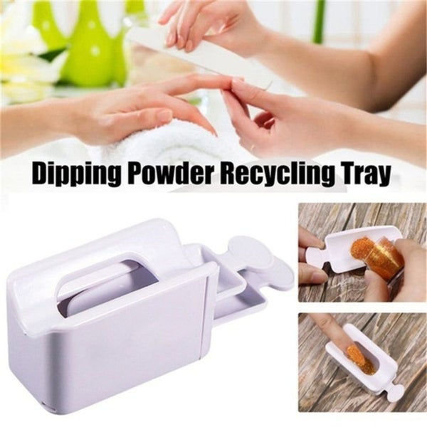 Portable Dipping Powder Recycling Tray Nail Art Tools Carousel 15