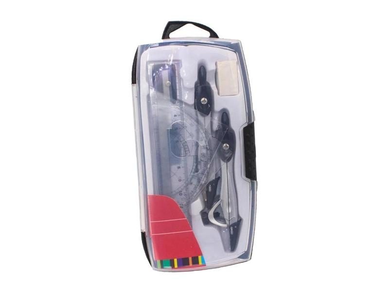 Math Geometry Protractor Compass W/ Storage Case For School Teachers Carousel 4