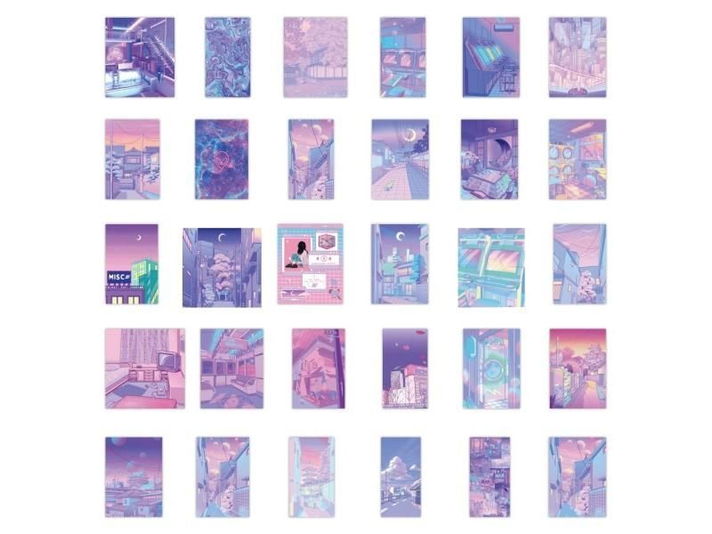 10/30/55pcs Cute Laser Girl Cartoon Aesthetic Stickers Ins Decals Scrapbook Carousel 4