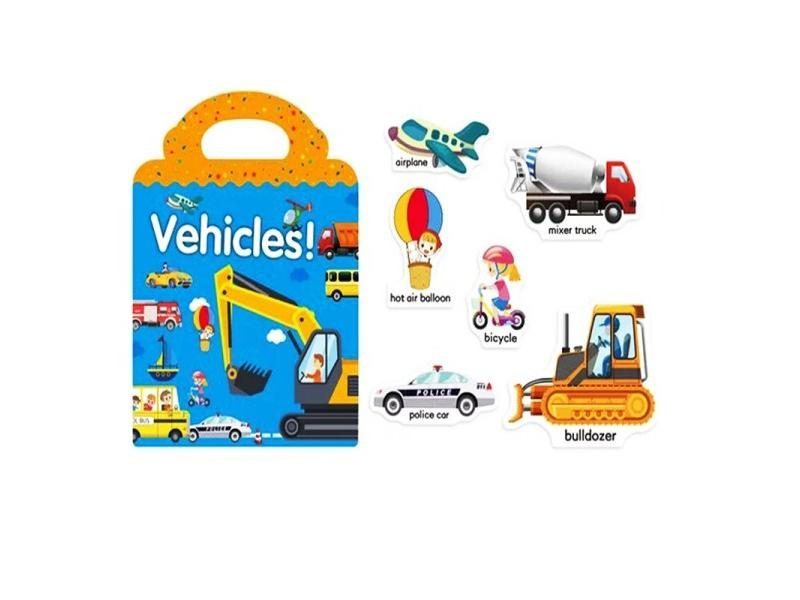 Hot New Children's Scene Stickers DIY Puzzle Sticker Books Reusable Cartoon Carousel 4