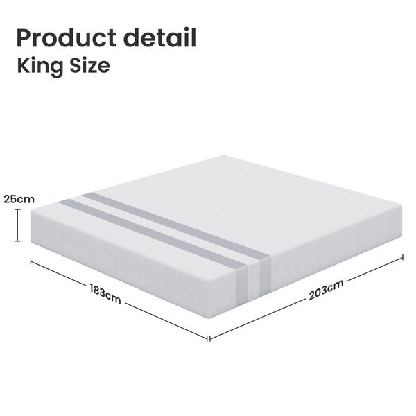 Bedstory King Memory Foam Mattress 25Cm Cooling Gel In A Box Medium Feel Carousel 2