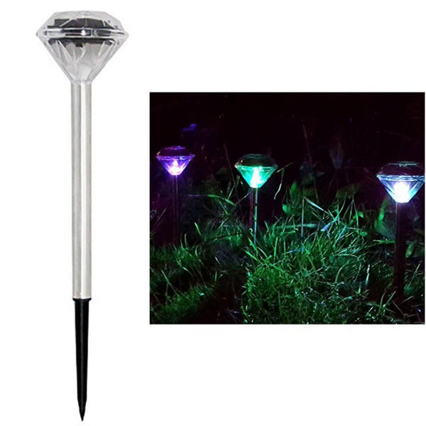 Outdoor Garden Solar Lawnlamp Stainless Steel Diamond Ground Lamp White/Warm/ Carousel 1