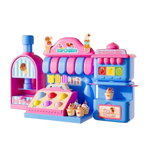 Plastic Ice Cream Toys Kids Kitchen Play Store for Toddlers Girls, Play Kitch Carousel 2