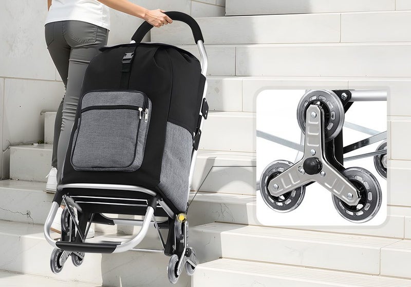 Shopping Cart Folding Trolley Dolly Market Luggage Storage Basket Bag Carousel 1