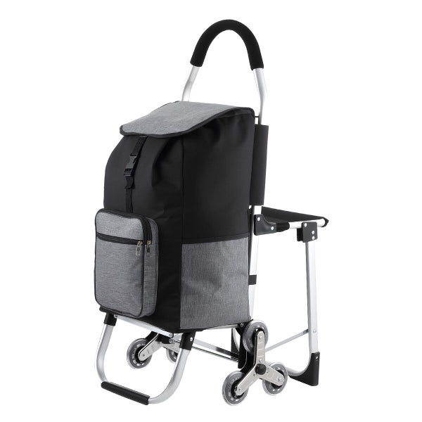 Shopping Cart Folding Trolley Dolly Market Luggage Storage Basket Bag Carousel 15