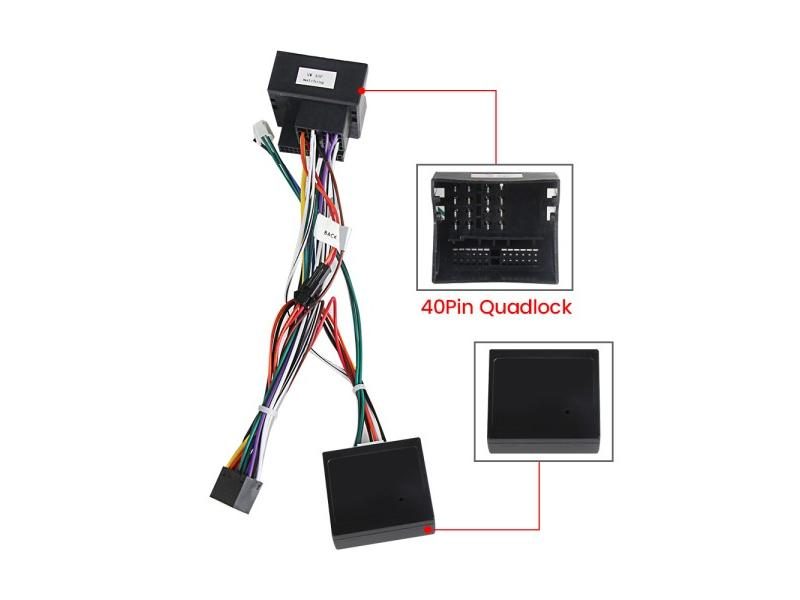 Canbus Box For Volkswagen Golf 40 Pin Harness Power Cable Android Car Radio Carousel 1