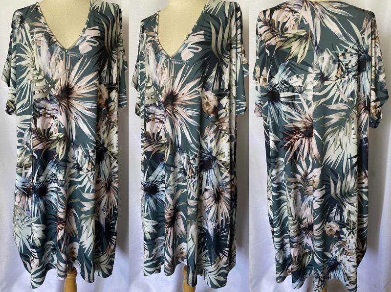 *TS14+*SUMMER BOTANICAL PRINT DRESS WITH POCKETS – PLUS SIZE CHIC (L) Carousel 1