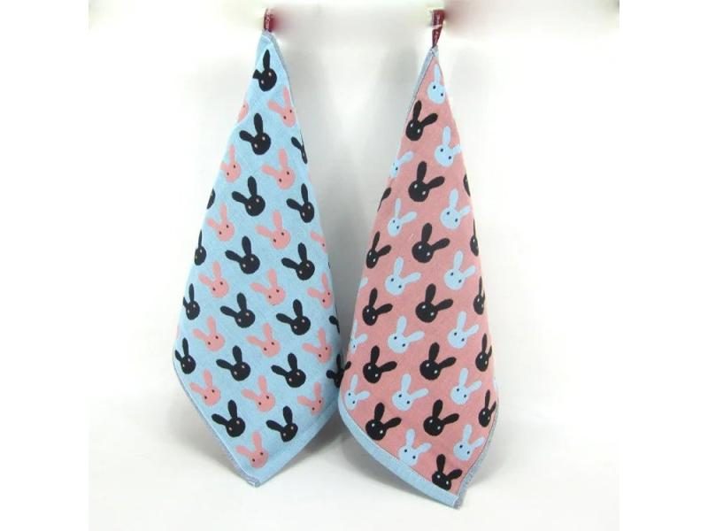 Baby Towel Cotton Bath Cartoon Towel 3 Layers Gauze Face Washcloth Squares Hand Carousel 1