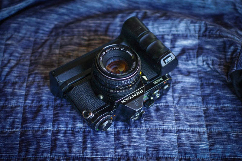 Asahi Pentax me camera, winder ,50mm f2 and 28mm wide angle lens Carousel 2