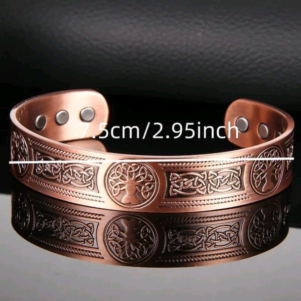 Copper Magnetic Tree of Life Bracelet – Adjustable Carousel 1