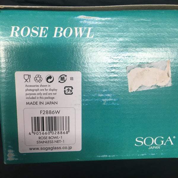 2x Glass Rose Bowl Carousel 6