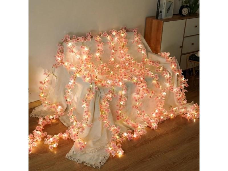 180CM Artificial Sakura Flowers Vine For Wedding Party Decor Carousel 1