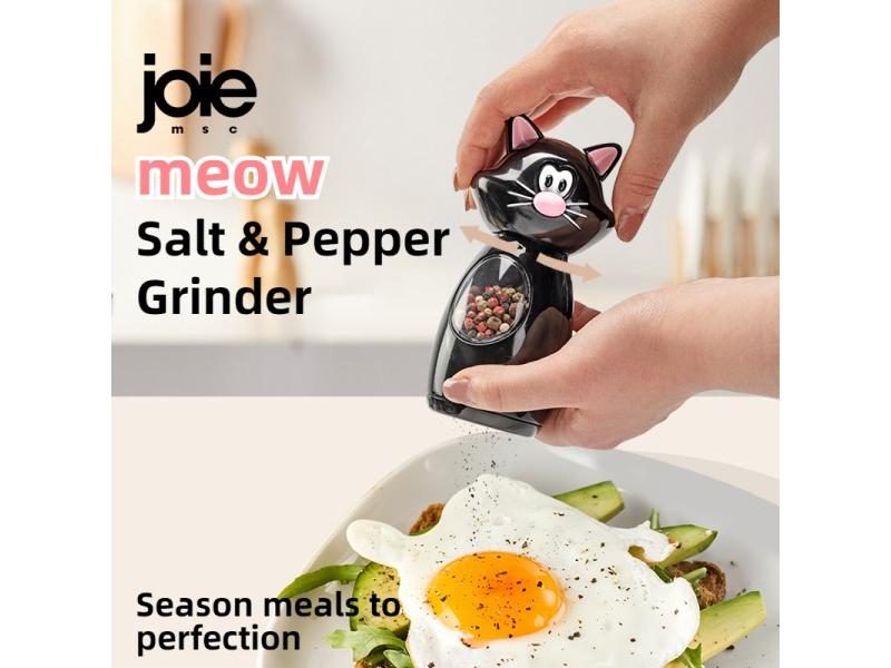 Joie Pepper Grinder Ceramic Mechanism Meow Salt And Pepper Mill Set Manual Carousel 1