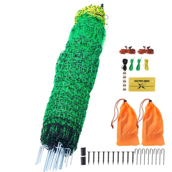 New Electric Fence Netting 1.27 x 50 m Portable Livestock Barrier with Posts Carousel 1