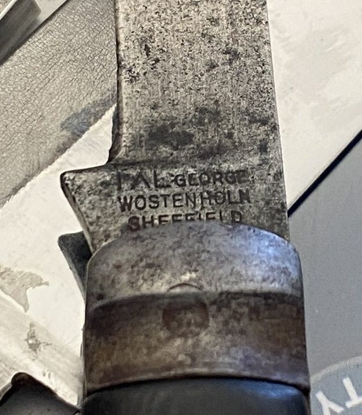 VINTAGE RARELY SEEN IXL GEORGE WOSTENHOLM SADDLEHORN POCKET KNIFE , COMPLETE.. Carousel 2