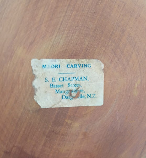 Maori Carved Nut Cracker Bowl With Mallet Carousel 2