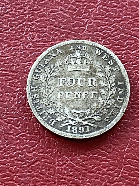 Guyana & West Indies 4 Pence 1891 Carousel 1