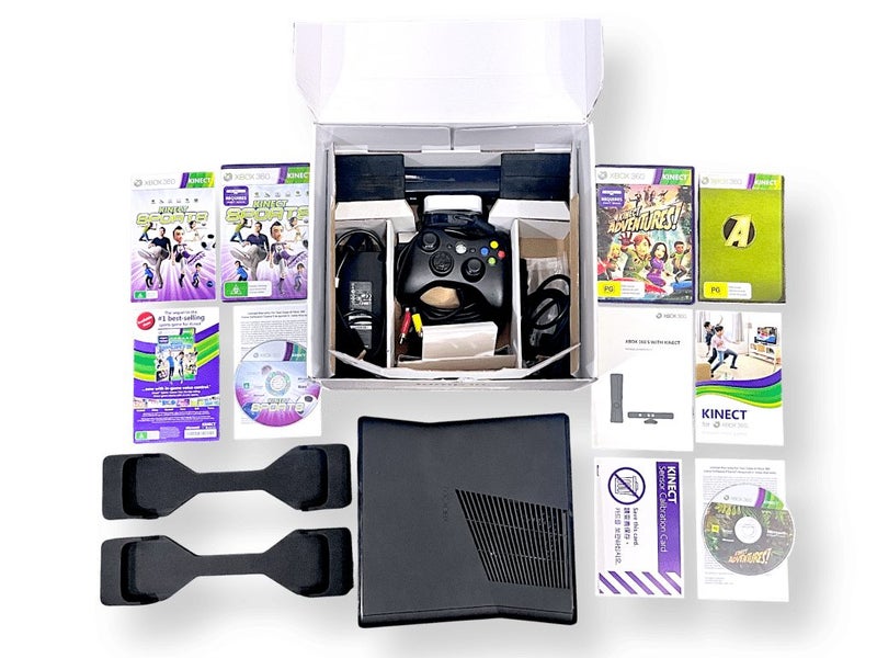 XBox 360 Slim 250GB (SILVER RIM + KINECT) *COMPLETE BOX SET* (FAMILY GAMING O... Carousel 2