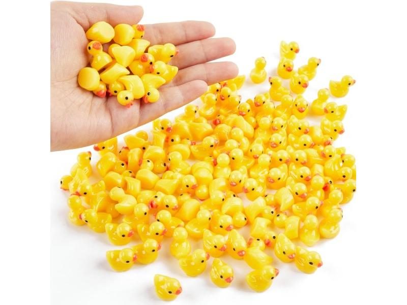 100/200Pc/set Mini Resin Ducks Tiny Duck Miniature Figures Bulk Little Duck Carousel 1