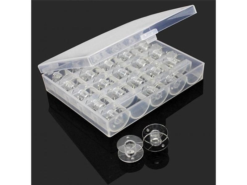 25Pcs Sewing Machine Bobbins Spools Empty Bobbins Spools Sewing Machine Plastic Carousel 1