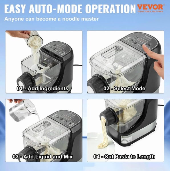 Automatic Noodle Maker Machine with 8 Pasta Shapes, 4 Intelligent Modes. Carousel 2