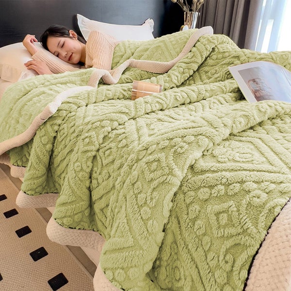 Flannel Fleece Throw Blankets for Bed Sofa Couch, Soft Warm Plush Blanket, Co Carousel 6