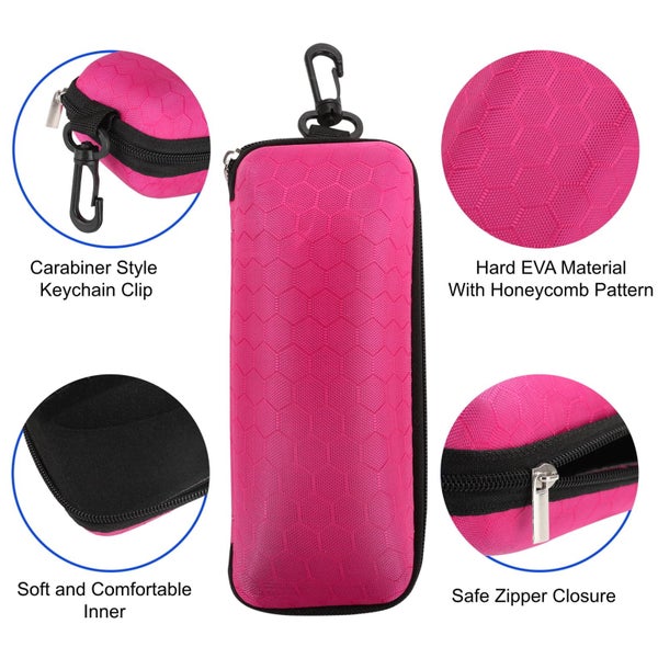 Sunglasses Case, Hard EVA Eyeglass Protector, Portable Zipper Glasses Box wit Carousel 2
