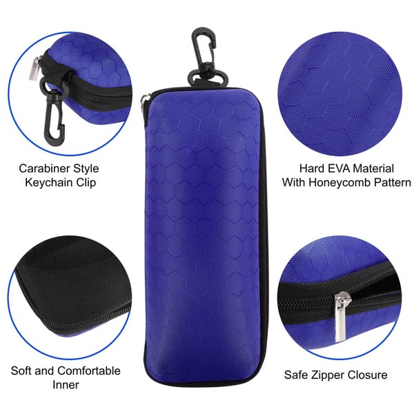 Sunglasses Case, Hard EVA Eyeglass Protector, Portable Zipper Glasses Box wit Carousel 2