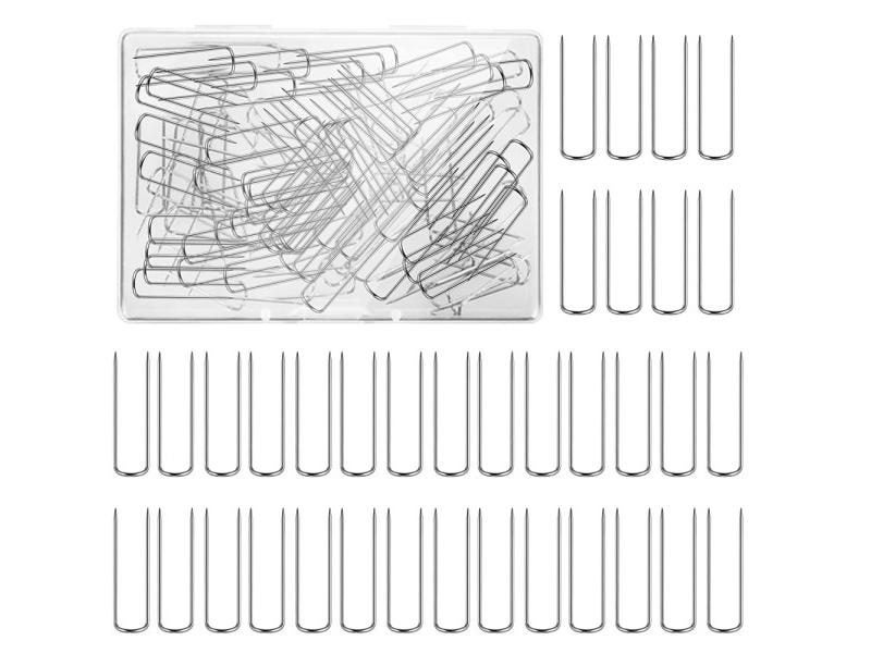 100PCS 23MM Sewing U-pins Fork Pins For Fabric Craft Pins Quilting Pins Double Carousel 1