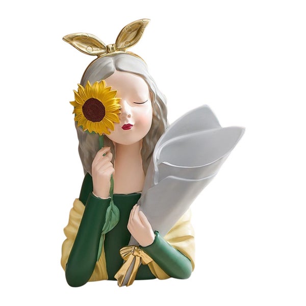 Vase Flower Vases Decor Resin Flower Pot Modern Unique Nordic Art Style Decor Carousel 1