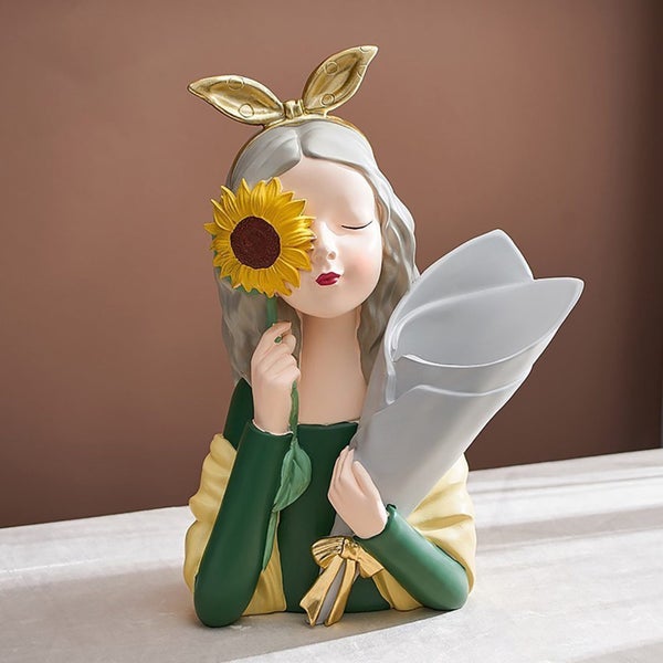 Vase Flower Vases Decor Resin Flower Pot Modern Unique Nordic Art Style Decor Carousel 2