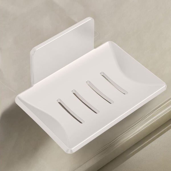 Soap Dish Holder for Shower Suction Cup Wall Mounted Self Draining NO-Drillin Carousel 2