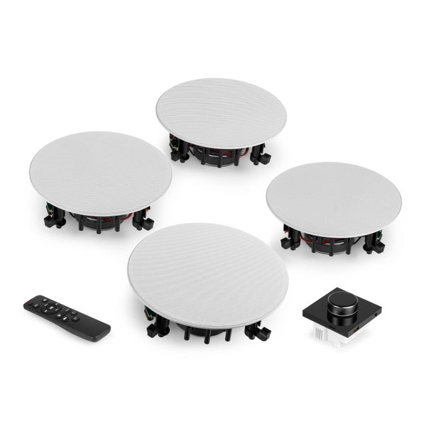 In-Wall Audio Amplifier with 4 Ceiling Speakers Carousel 1