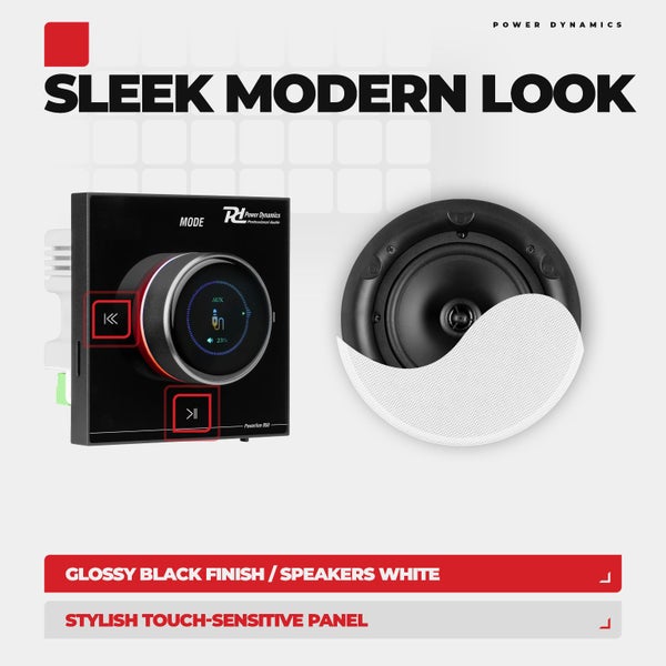 In-Wall Audio Amplifier with 4 Ceiling Speakers Carousel 16