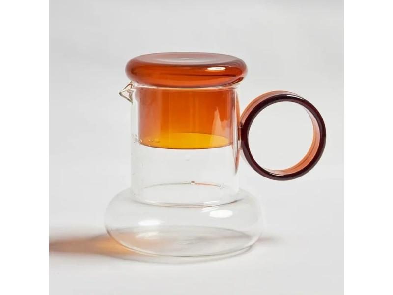Glass Pitcher With Cup Lid Kettle Glass Set Teaware Teapots Pitcher Water Carousel 1