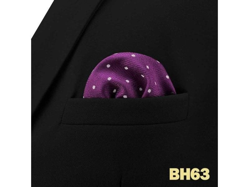 Colorful Dots Crimson Business Multicolor Pocket Square Mens Classic Suit Gift Carousel 1