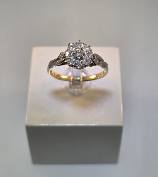 Estate Diamond Cluster Ring + Valuation Carousel 1